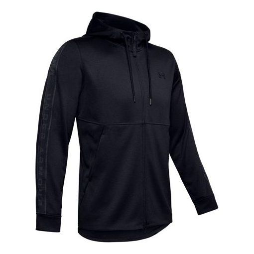 Men's Under Armour Alphabet Printing Hooded Jacket Black 1345543-001