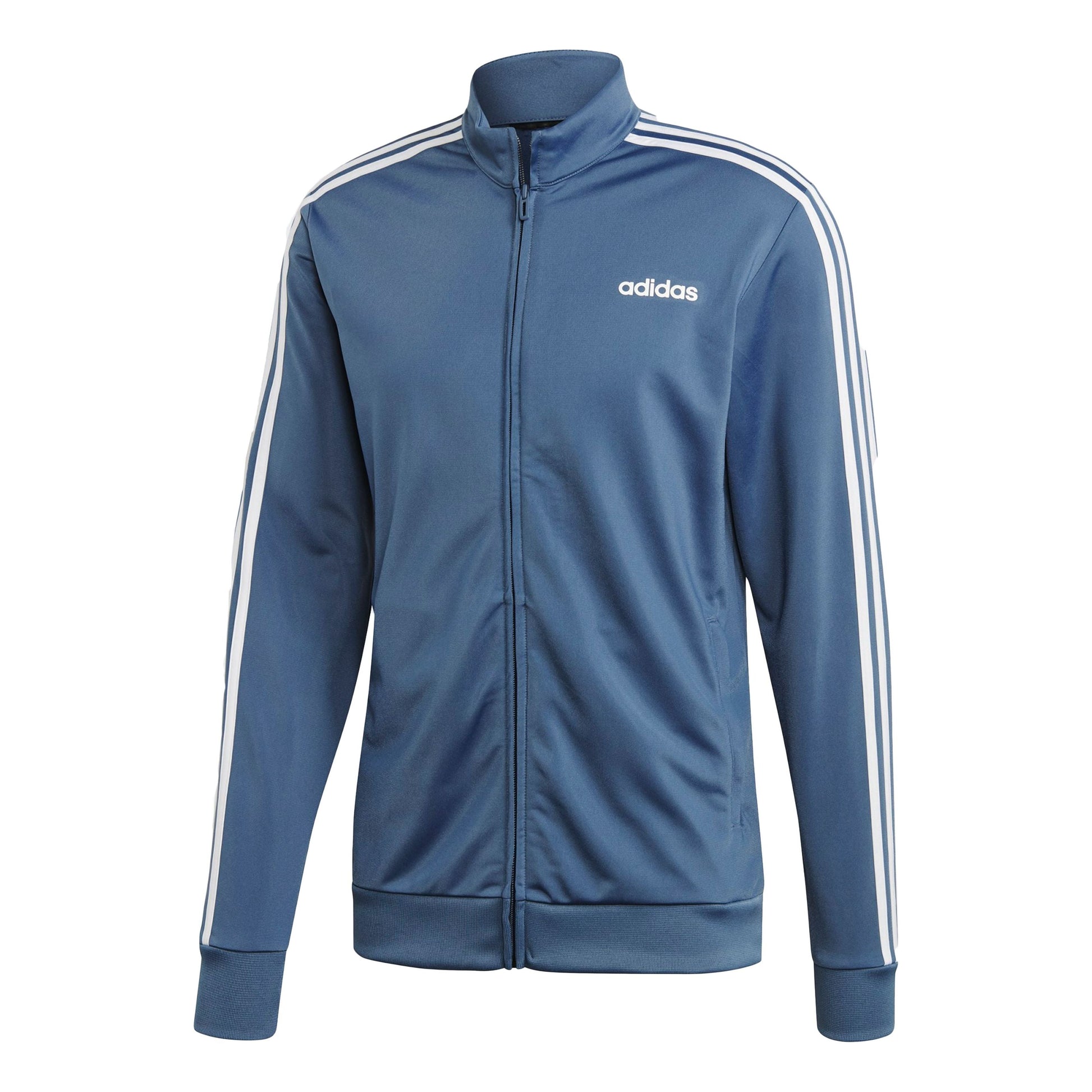 adidas E 3S TT TRIC Slim Fit Training Sports Stylish Jacket Blue Gray EI4893