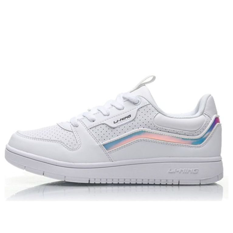 (WMNS) Li-Ning Classic Skateboarding Low 'White Laser' AGCP252-1