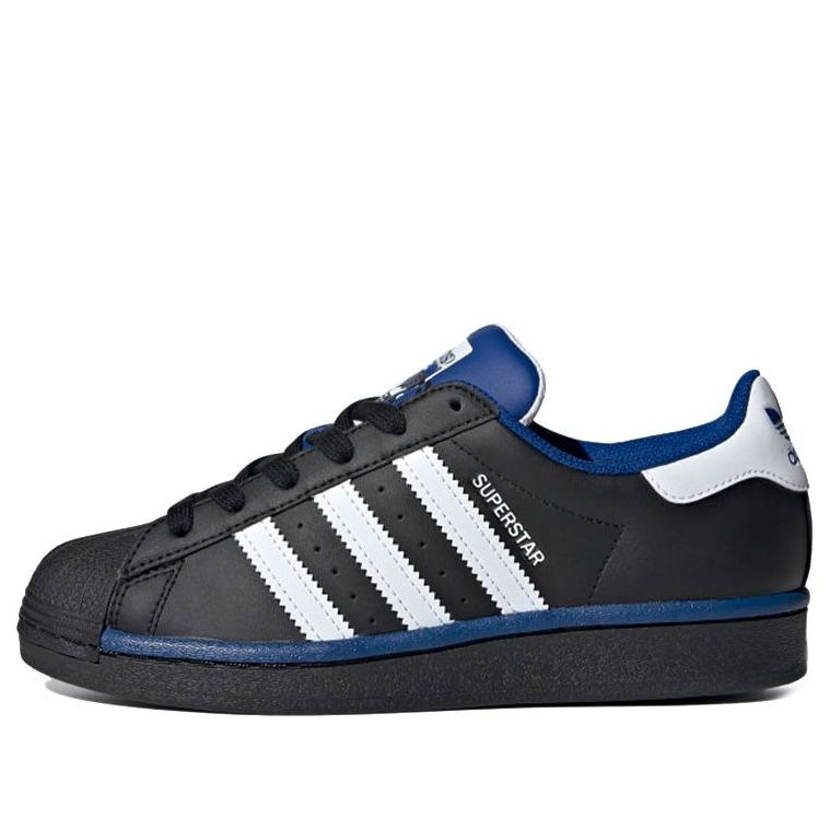 (GS) adidas originals Superstar J 'Black Blue' FV3665
