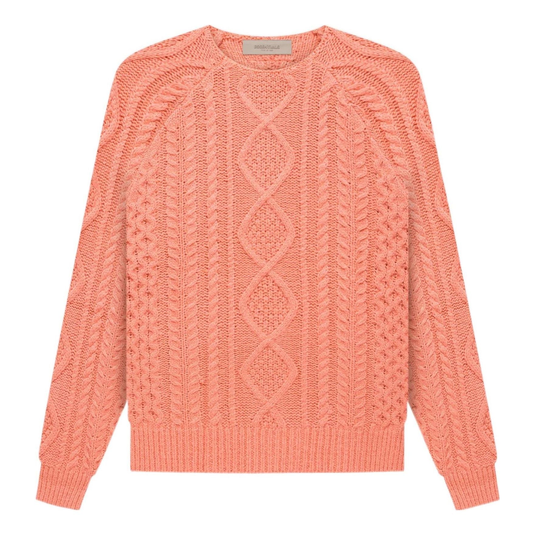 Fear of God Essentials FW22 Cable Knit 'coral' FOG-FW22-019