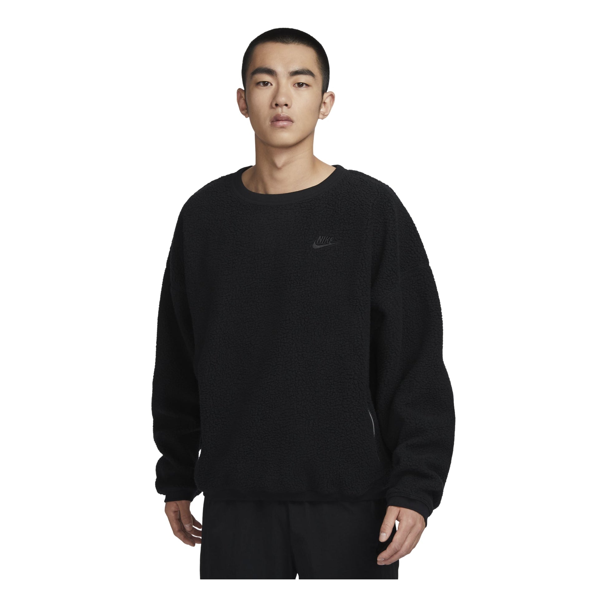 Nike Club Fleece Winterized Crew 'Black' FB8379-010