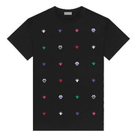 Men's DIOR Solid Color Printing Short Sleeve Black T-Shirt 863J611M0426-C979