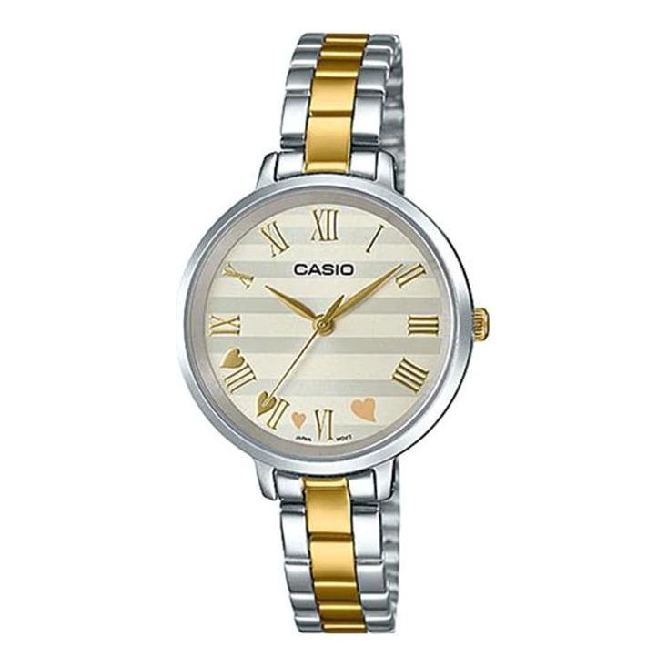 CASIO Stainless Steel Case Quartz Movement Gold Color Watch LTP-E160SG-9A