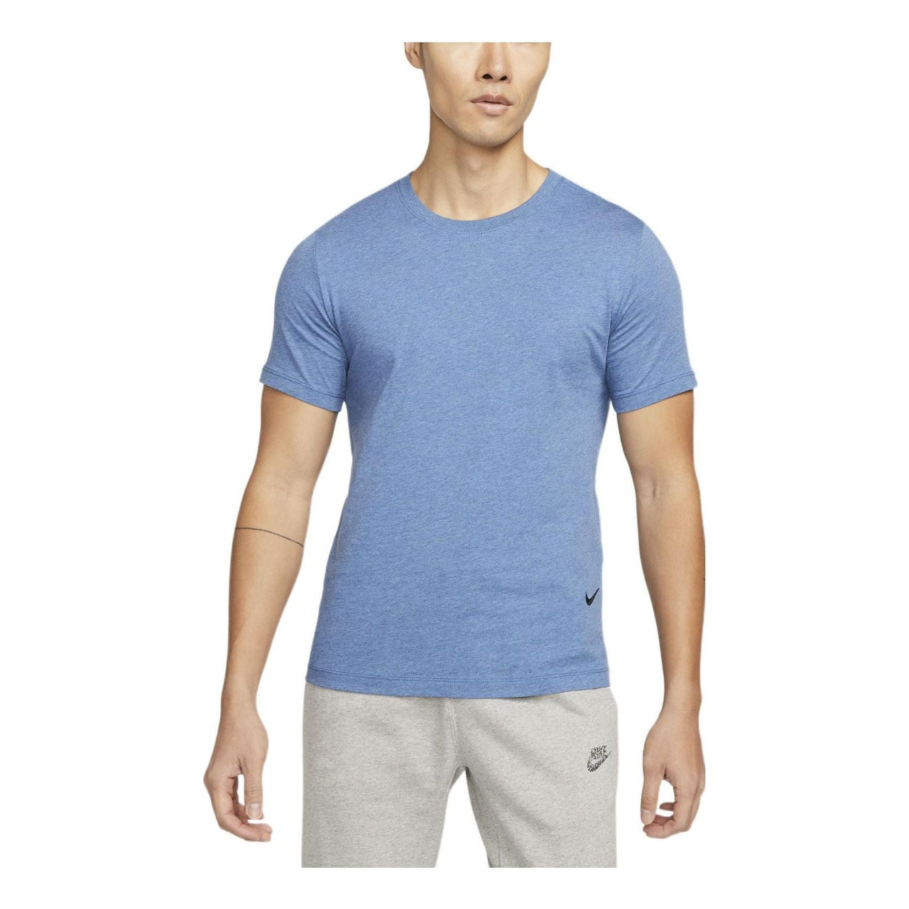Men's Nike Solid Color Minimalistic Casual Short Sleeve Blue T-Shirt DM2387-407
