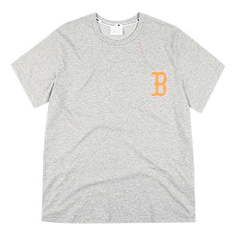 MLB NY/LA Boston Red Sox Basic Small Label Embroidered Sports Round Neck Short Sleeve Unisex Gray 31TS21931-43M