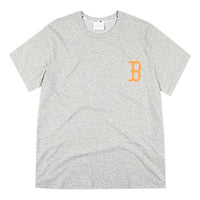 MLB NY/LA Boston Red Sox Basic Small Label Embroidered Sports Round Neck Short Sleeve Unisex Gray 31TS21931-43M