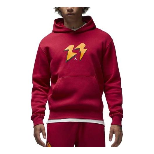 Air Jordan Flight MVP Fleece Pullover Hoodie 'Red' FB7021-619