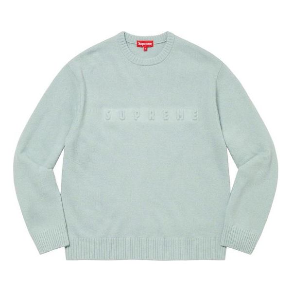 Supreme Embossed Sweater 'Teal' SUP-FW22-958