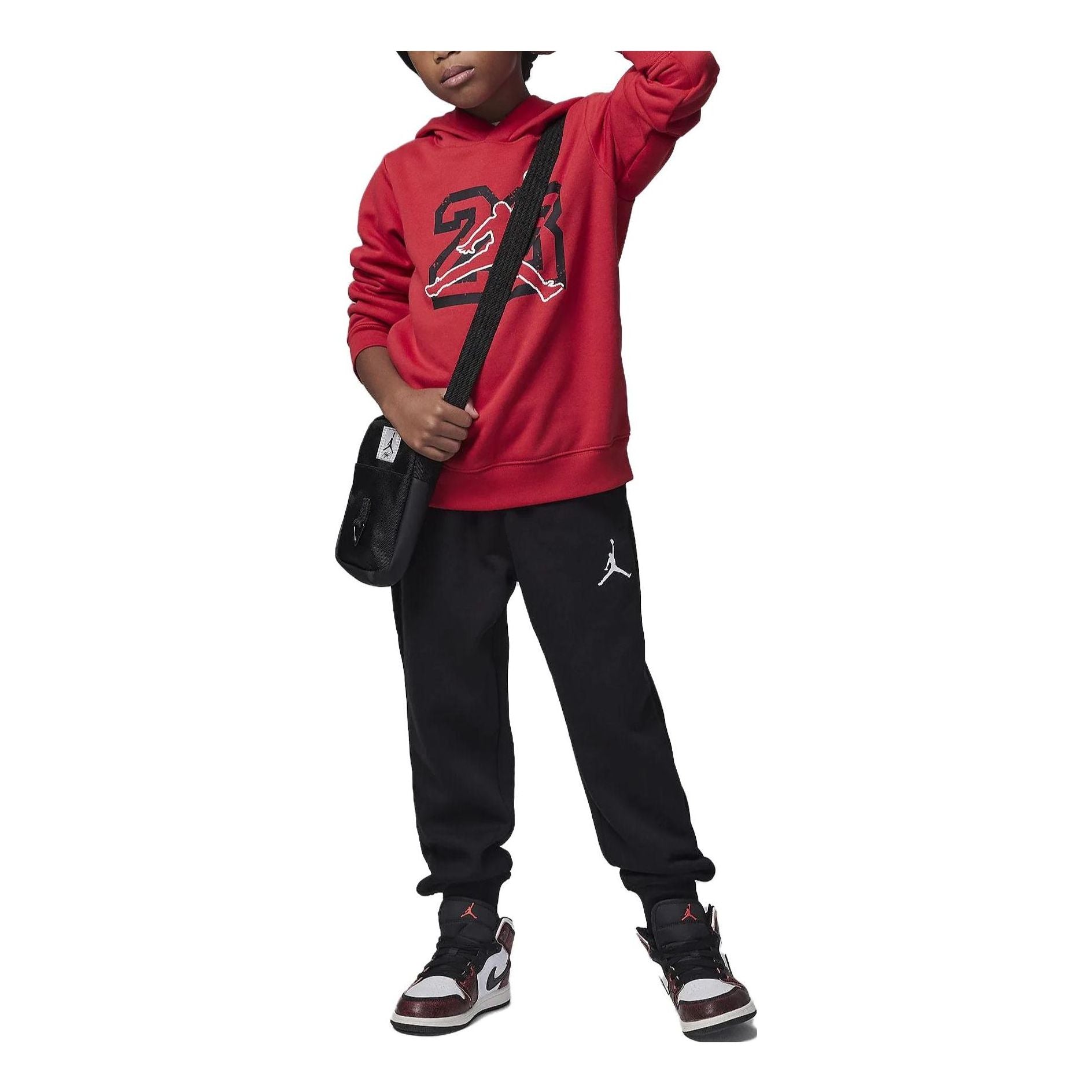 (PS) Air Jordan 23 Jumpman Fleece Pullover Hoodie Set 'Red' 85C684-023