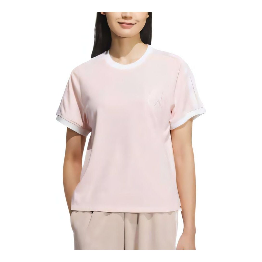 (WMNS) adidas Dance Sport T-Shirt Asia Sizing 'Pink White' JY7628