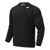 New Balance Men's New Balance Logo Printing Round Neck Pullover Long Sleeves Black MT13155-BK