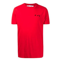 Off-White SS21 Logo Round Neck Short Sleeve Loose Fit Red 0MAA027S21JER003