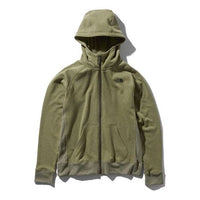 Men's THE NORTH FACE Color Heathered Fleece Wool Zipper Hooded Jacket Japanese version Khaki NL71975-NT