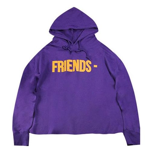 VLONE Friends-Classic Logo Hooded Fleece Purple/Yellow VLHD17SS003