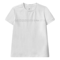 (WMNS) FILA Logo Alphabet Round Neck Pullover Short Sleeve White F11W122110F-WT