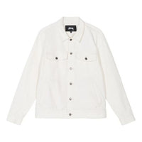 Stussy Ranch Jacket lapel Solid Color Unisex White 115494