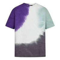 Men's LOUIS VUITTON FW21 Round Neck Pullover Tie Dye Casual Short Sleeve Colorblock 1A5PGR
