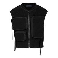 Men's LOUIS VUITTON 3D Multiple Pockets Vest Black 1A5V4