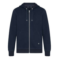 Men's LOUIS VUITTON Solid Color Drawstring Hood Zipper Long Sleeves Navy Blue 1A47RN