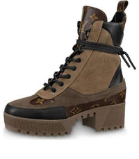 (WMNS)  LOUIS VUITTON shoes Martin boots 'Gray Brown Black' 1A4XYA