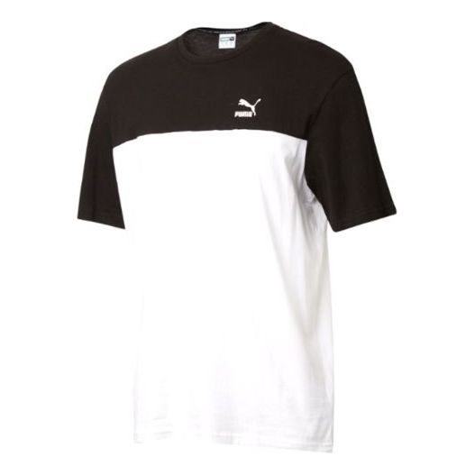PUMA Colorblock Short Sleeve Retro Black 576380-01
