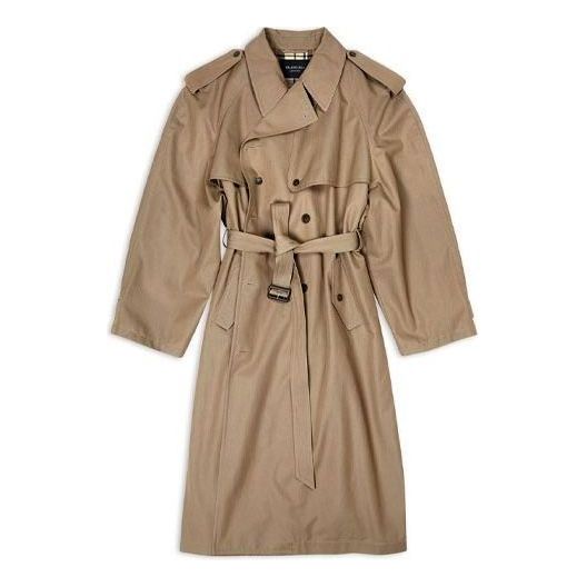 (WMNS) Balenciaga Oversized Trench Coat 'Beige' 733764TNP099501