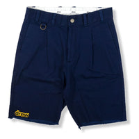 Drew House Stretch Twill Pleated Shorts 'Navy' DR-FW21-030