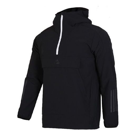 Men's adidas O2 Jkt Anorak Half Zipper Black EH3764