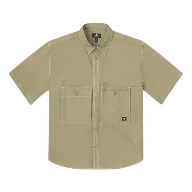 Converse Wordmark Utility Shirt Asia Sizing 'Mossy Sloth' 10026433-A02