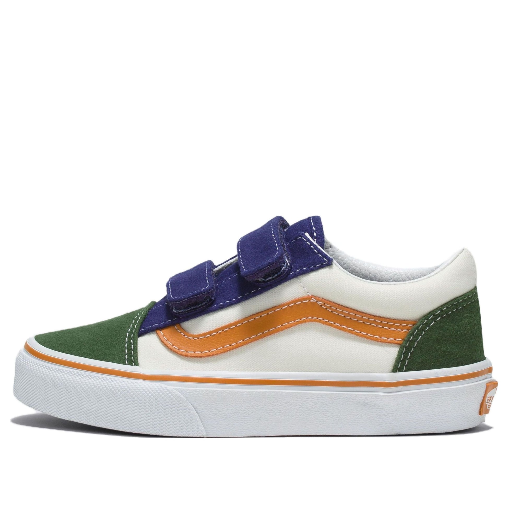 (PS) Vans Twill Block Old Skool Hook and Loop 'Multicolor' VN0A38HD6GL