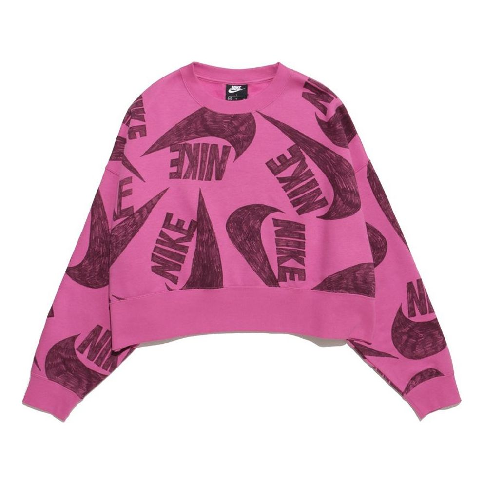 (WMNS) Nike Sportswear Icon Clash Crew Fleece Purple Violet CJ2053-691