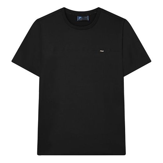 FILA Logo Alphabet Round Neck Short Sleeve Black F11M132101F-BK