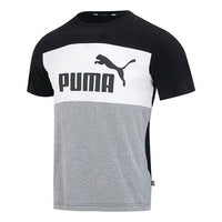 PUMA Ess Colorblock Logo Tee 'Grey' 677859-01