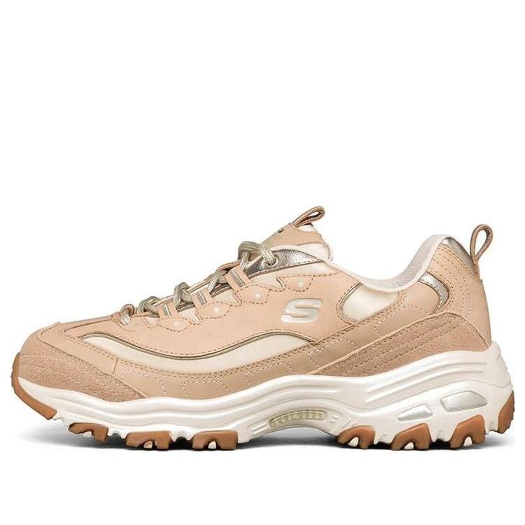 (WMNS) Skechers D'Lites 1.0 Low-Top Running Shoes Brown 149479-TAN