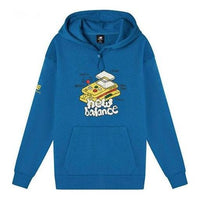New Balance Graphic Print Hoodie Asia Sizing 'Blue White' AMT11336-BMT