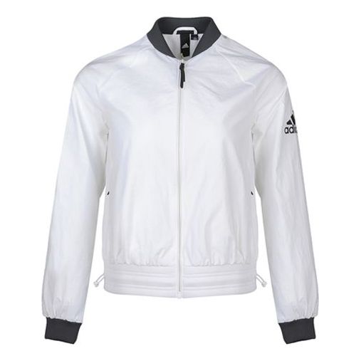 (WMNS) adidas Bomber Wv Fem Jacket White DW4553
