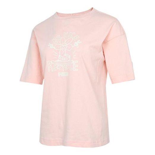 (WMNS) PUMA Downtown Graphic Tee Pink 531438-27