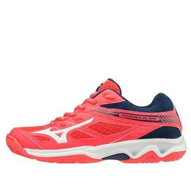 Mizuno Thunder Blade Wear-resistant Volleyball Shoes Red Blue V1GC177001