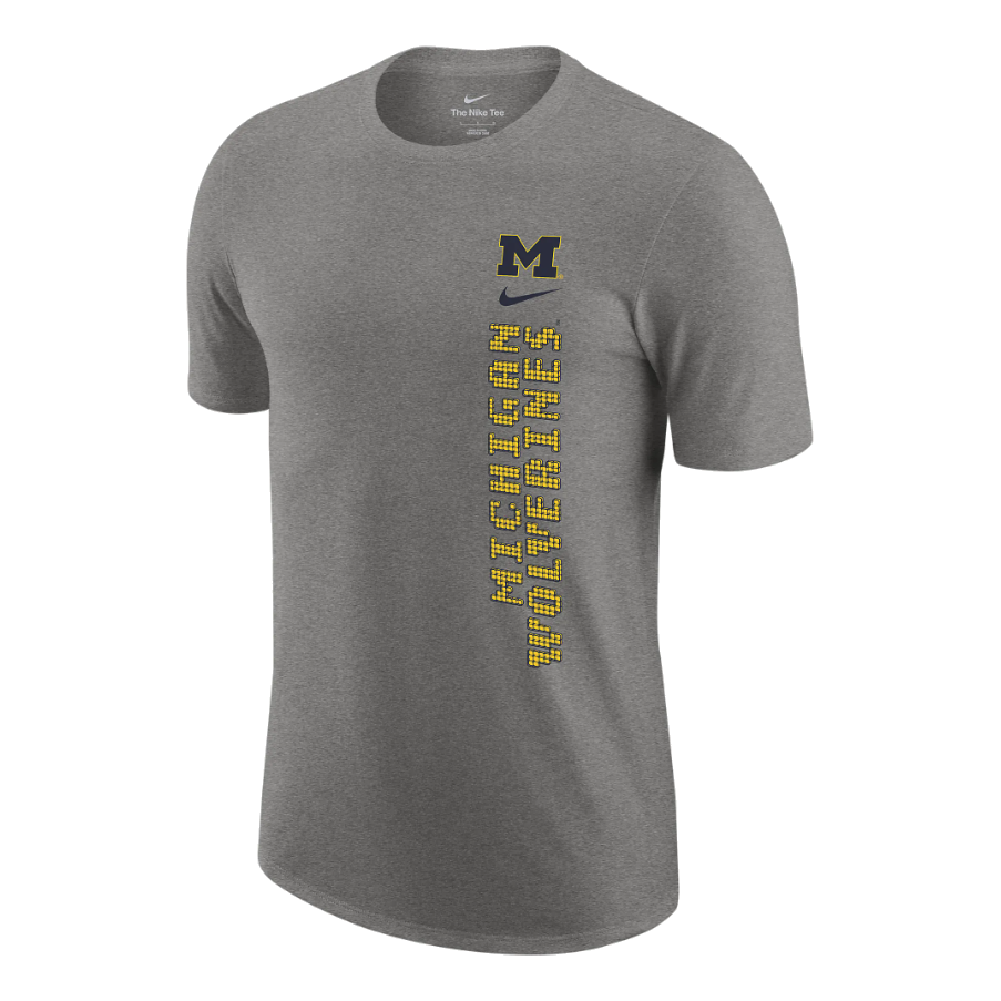 Nike College Michigan Crew-Neck T-Shirt 'Dark Grey Heather' FQ5351-063