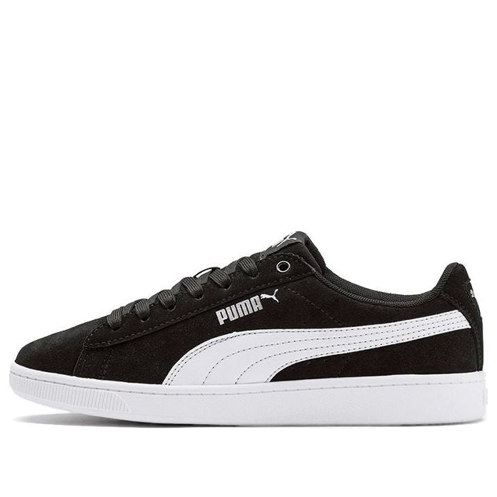(GS) PUMA Vikky V2 Suede Casual Board Shoes Black/White 370510-01