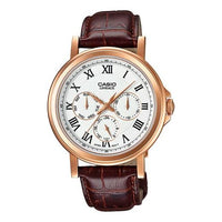 Casio Lineage Analog Leather Strap Watch 'Brown Gold' LIN-304L-7AV