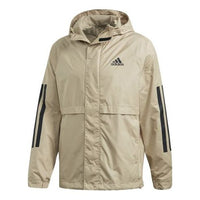 adidas BSC 3S WIND JKT Outdoor Sports Hooded Jacket Khaki FI0624