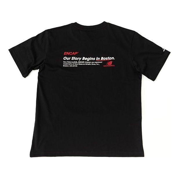 New Balance Cargo Loose Short Sleeve Couple Style Black NEA25041-BK