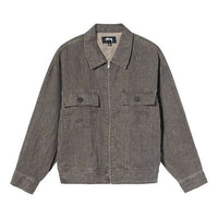 Stussy Unisex Zippered Cargo Jacket Grey/Brown STUSSY-SS21-12
