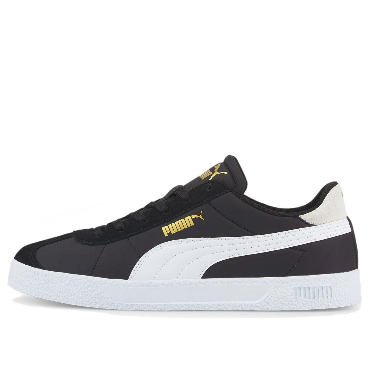PUMA Club Nylon Casual Skateboarding Shoes Unisex Black White 384822-04