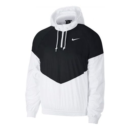 Nike SB Shield Half Zip Casual Sports Half Zipper Hooded Jacket White BV0979-010