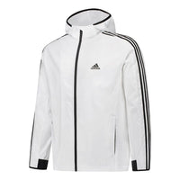 adidas Men's Sport Woven Windbreaker Jacket White GQ0623