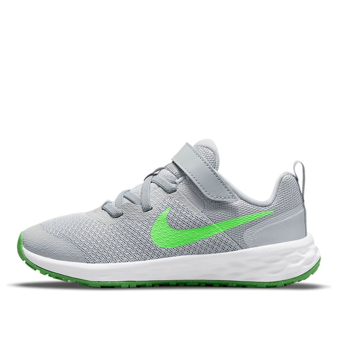 (PS) Nike Revolution 6 Low-Top Gray/Green DD1095-009