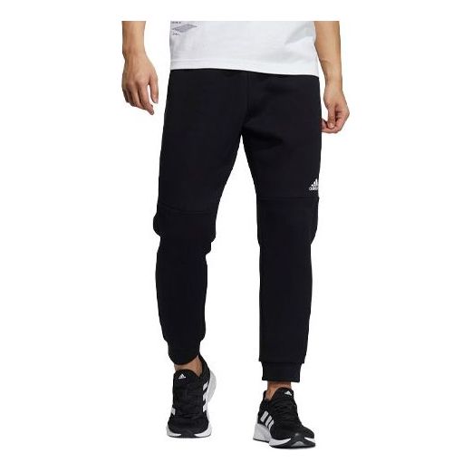 Men's adidas Side Contrast Color Stitching Bundle Feet Sports Pants/Trousers/Joggers Black H39224